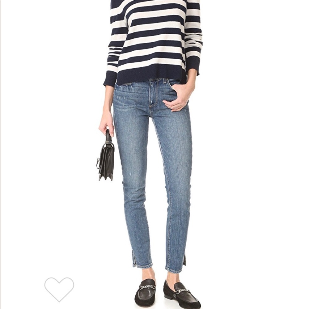 NWT Paige Hoxton Ankle Peg Side Slit Jeans